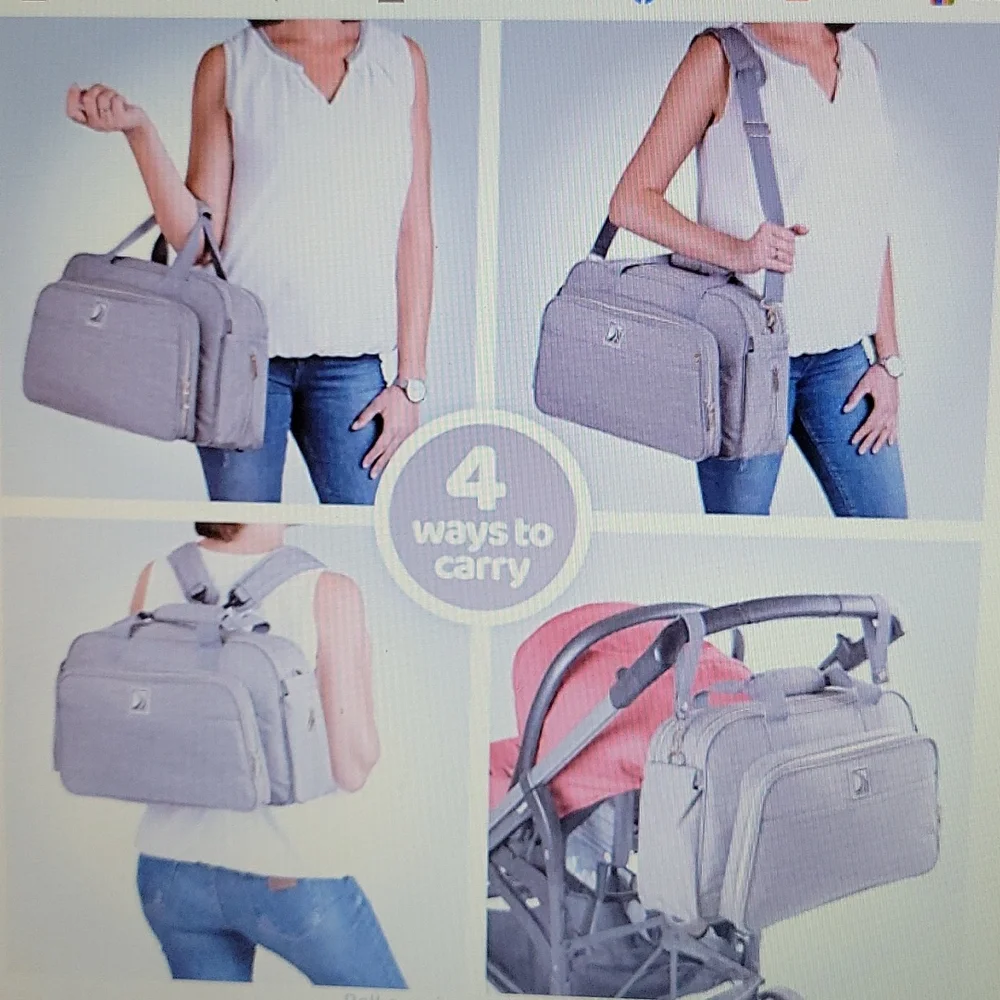 Confachi 4in1 convertible travel baby diaper bag bassinet changing pad New…
